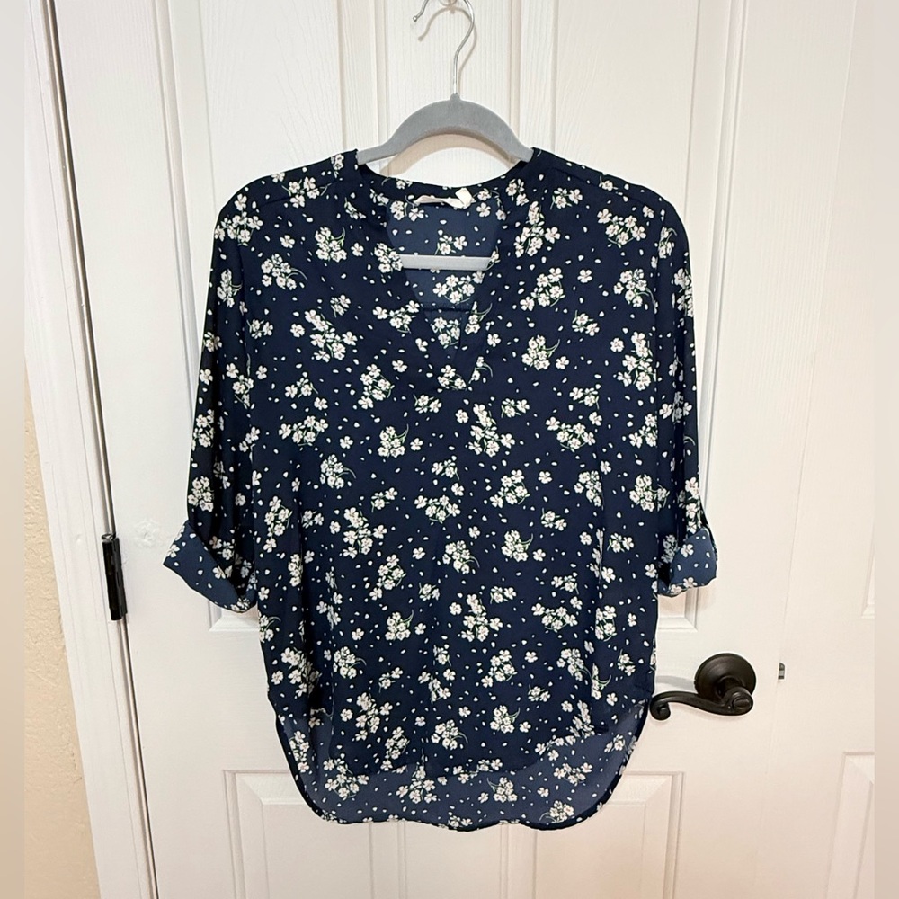 Lush Floral Navy Women's Top